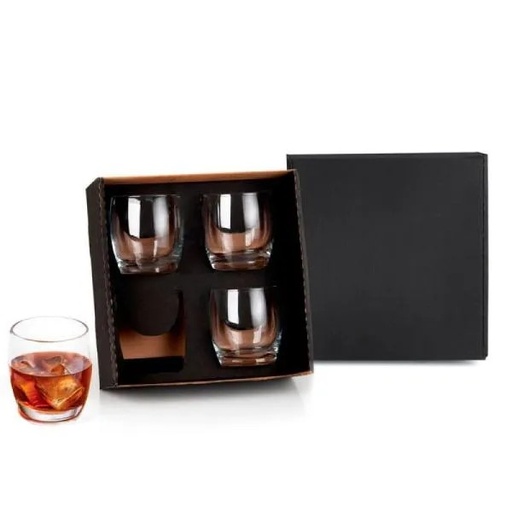 [VI-00504] JOGO DE COPOS VIDRO P/ DRINK 330 ML - 4 PÇS