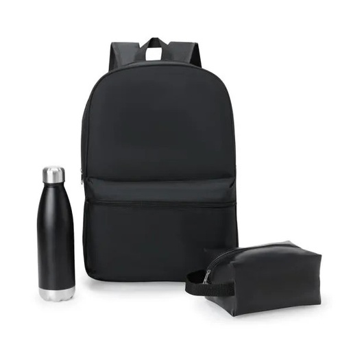 [KT-90322] CONJ. MOCHILA, NECESSAIRE E GARRAFA - 3 PÇS