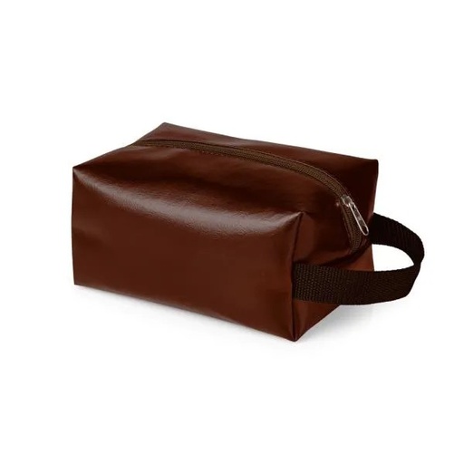 [MA-09758] NECESSAIRE C/ ALÇA EM MATERIAL SINTÉTICO - MARROM