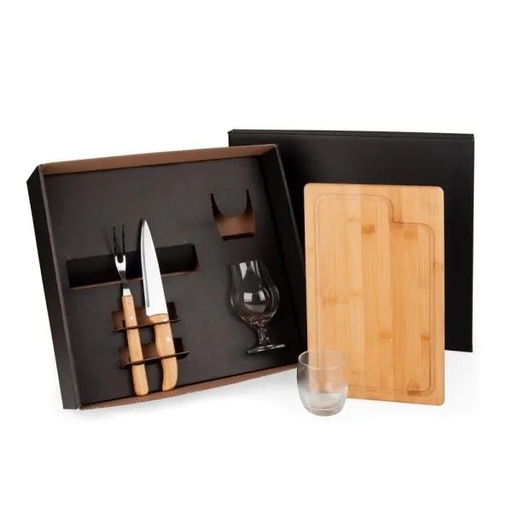 [KT-90032] KIT CHURRASCO / CERVEJA / WHISKY - 5 PÇS