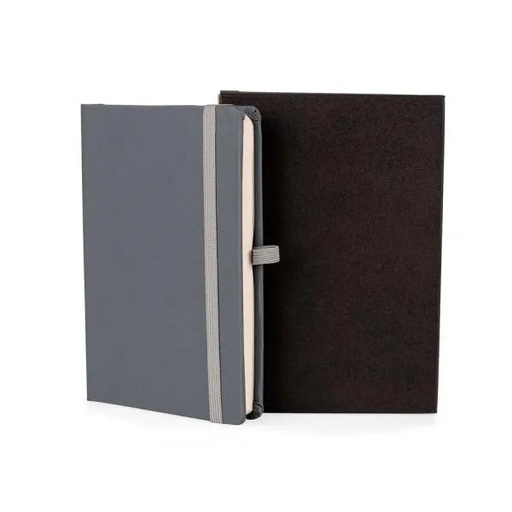 [LE-31172] CADERNETA S/ PAUTA CINZA - 12,2X17 CM