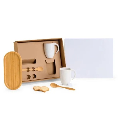 [KT-90296-BCO] KIT PARA CAFÉ/CHÁ - 5 PÇS