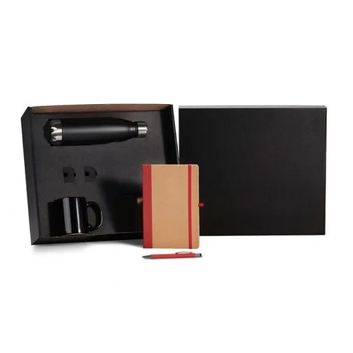 [KT-90529] KIT ESCRITÓRIO - VERMELHO - 4 PÇS