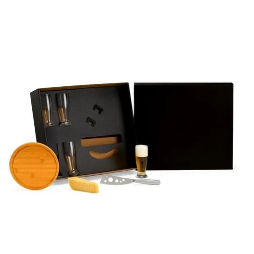 [KT-90012] KIT QUEIJO E CERVEJA - 6 PÇS - COM FACA