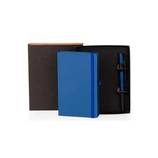 [LE-31733] CADERNETA P/ ANOTAÇÕES COM CANETA - AZUL