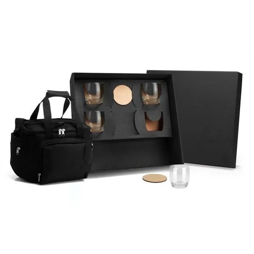 [KT-90081] KIT WHISKY COM BOLSA TÉRMICA - 9 PÇS