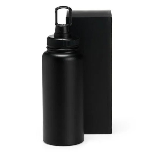 [IS-01951] GARRAFA PAREDE DUPLA NA COR PRETA - 950 ML