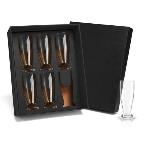 [VI-00226] JOGO DE COPOS VIDRO P / CERVEJA / DRINK 200 ML - 6 PÇS