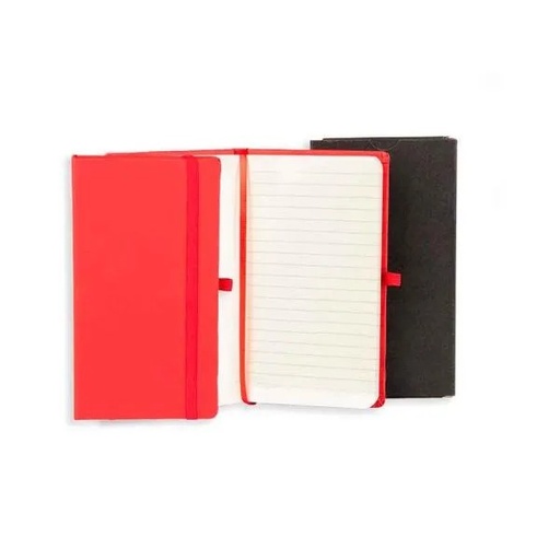 [LE-31064] CADERNETA C/ PAUTA VERMELHO - 9,5X15,5 CM