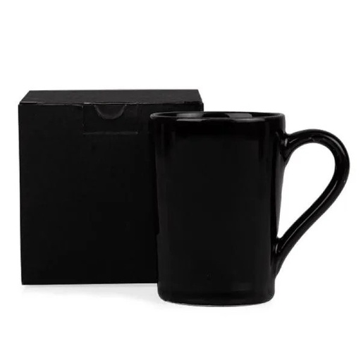 [CO-41231] CANECA EM CERÂMICA PRETA - 230ML - COM CAIXA