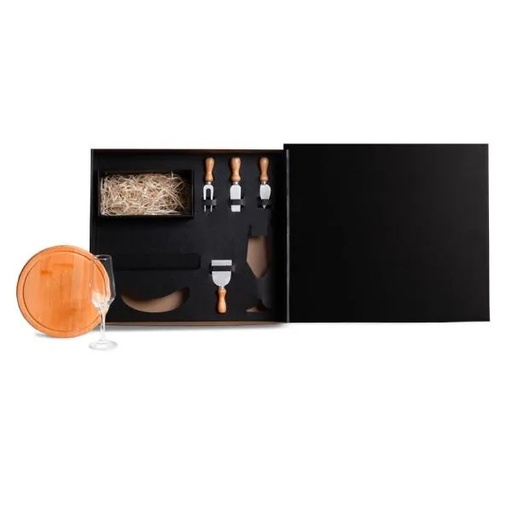 [KT-90339] KIT QUEIJO E CHAMPAGNE - 6 PÇS - NÃO ACOMPANHA GARRAFA