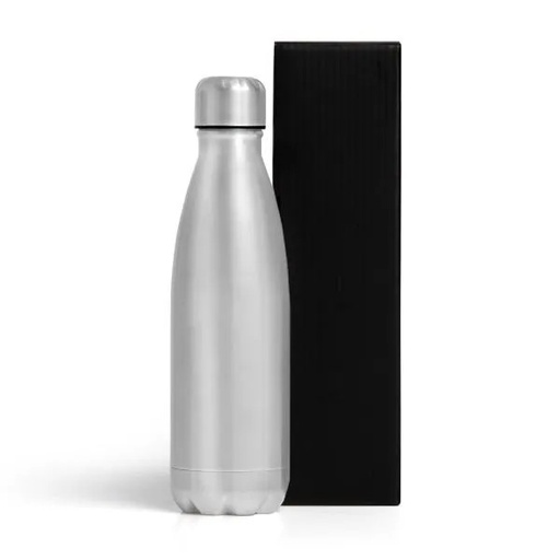 [IS-00762] GARRAFA COM TAMPA EM AÇO INOX - PRATA - 750ML