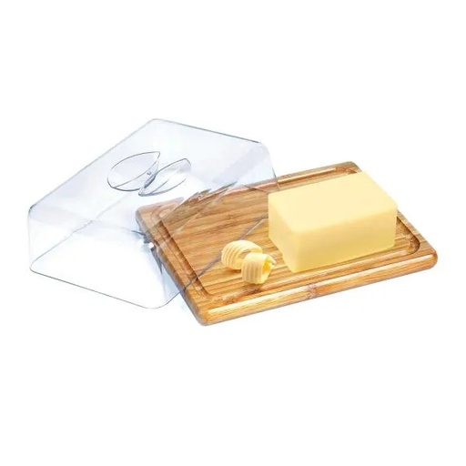 [PF-00303] PORTA FRIOS / MANTEIGA EM BAMBU COM TAMPA