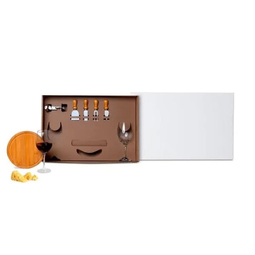 [KT-90003-BCO] KIT QUEIJO E VINHO - 8 PÇS