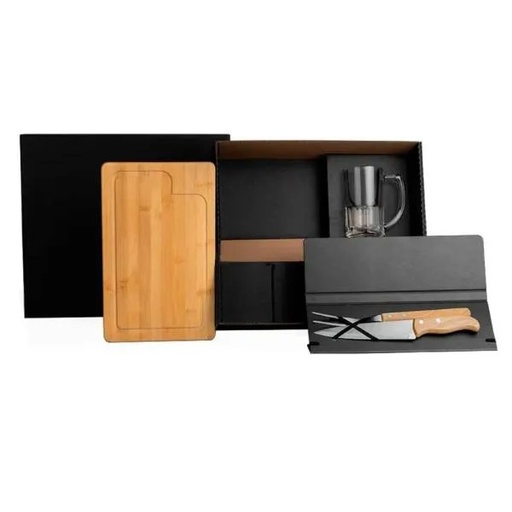 [KT-9040K] KIT CHURRASCO COM CANECA - 5 PÇS