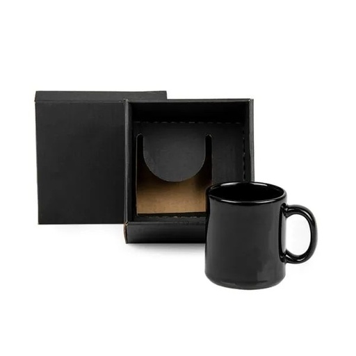 [CO-01271] CANECA EM CERÂMICA PRETA - 270ML