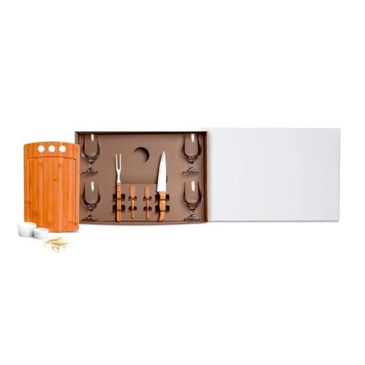 [KT-90008-BCO] KIT CHURRASCO, PETISCO E CERVEJA - 11 PÇS