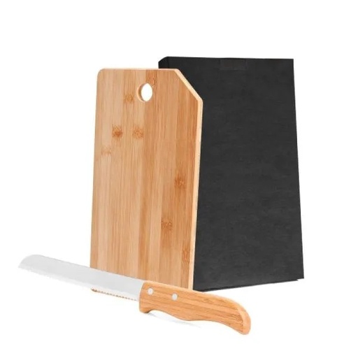 [PD-20053] CONJ. PARA COZINHA EM BAMBU / INOX - 2 PÇS