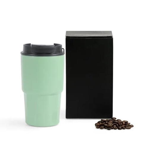 [IC-03405] COPO TÉRMICO EM AÇO INOX - VERDE CLARO - 450 ML