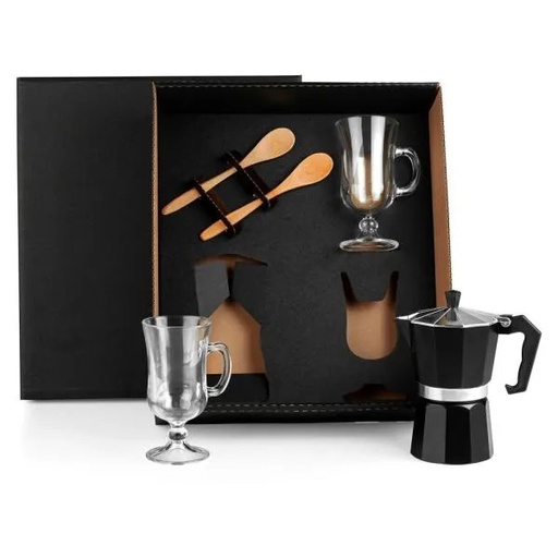 [KT-90234] KIT PARA CAFÉ COM CAFETEIRA ITALIANA - 5 PÇS