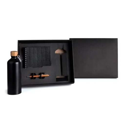 [KT-90285] KIT GARRAFA, CADERNO E CANETA - 3 PÇS