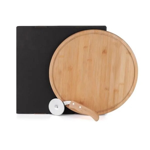 [PD-10123] CONJ. PARA PIZZA EM BAMBU NAPOLI 35CM - 2 PÇS.