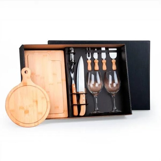 [KT-9027Q] KIT QUEIJO, CHURRASCO E VINHO- 11 PÇS