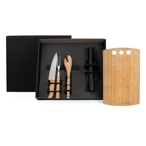 [KT-90224] KIT PARA CHURRASCO COM ESTEIRA GRILL - 5 PÇS