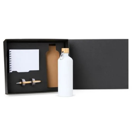 [KT-90397] KIT GARRAFA, CADERNO E CANETA - 3 PÇS