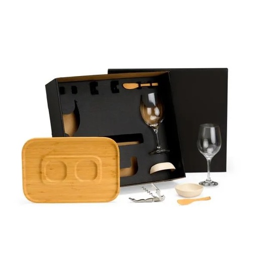[KT-90471] KIT PETISCO E VINHO - 8 PÇS