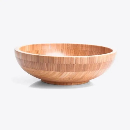 [CJ-02433] CUMBUCA REDONDA EM BAMBU COM ESPÁTULA 14CM - 200ML