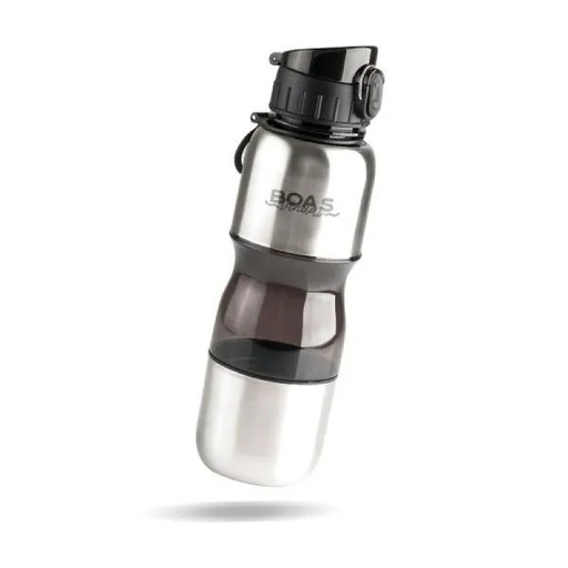 [IS-01751] SQUEEZE FUMÊ REVESTIDO EM AÇO INOX - 750 ML
