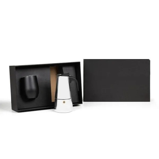 [KT-90569] KIT CAFETEIRA ITALIANA E COPO TÉRMICO - 2 PÇS