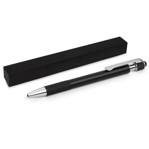 [CE-90001] CANETA ESFEROGRÁFICA EM ALUMINIO RECICLADO - PRETA