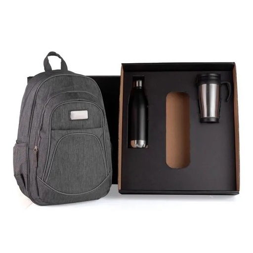 [KT-9036V] CONJ. MOCHILA, GARRAFA E CANECA - 3 PEÇAS