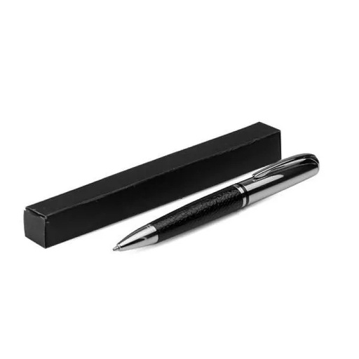 [CE-31001] CANETA ESFEROGRÁFICA EM METAL CROMADO PRETO