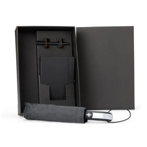 [KT-90409] KIT GUARDA-CHUVA, CADERNO E CANETA - 3 PÇS