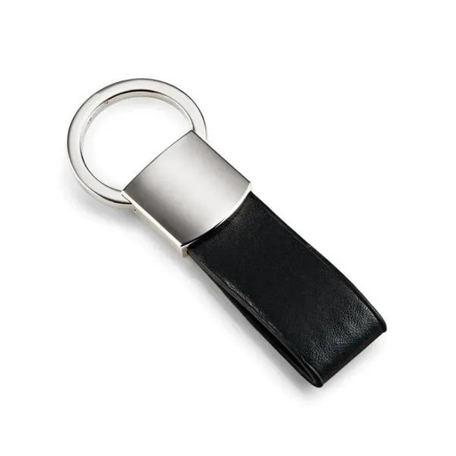 [CH-00281-900] CHAVEIRO EM METAL E MATERIAL SINTÉTICO PRETO