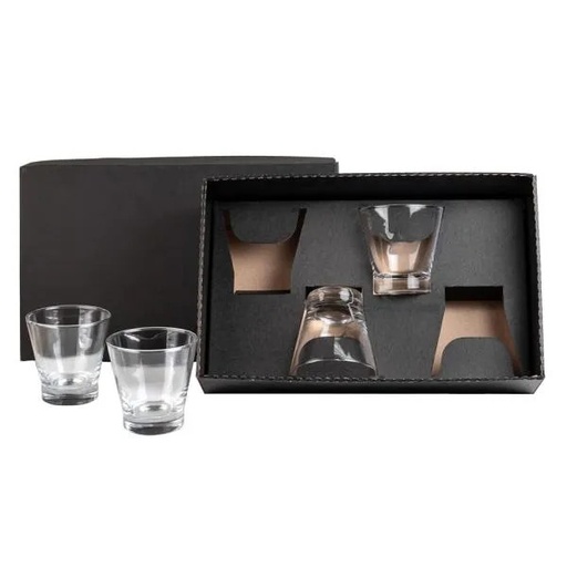 [VI-00354] JOGO DE COPOS DE VIDRO P/ CAIPIRINHA / DRINK - 350 ML - 4 PÇS