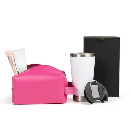 [KT-90554] KIT NECESSAIRE E COPO TÉRMICO - 2 PÇS