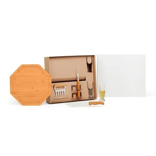 [KT-90603-BCO] KIT PARA CHURRASCO / CERVEJA - 6 PÇS