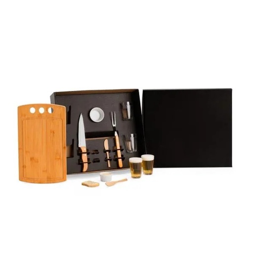 [KT-90426] KIT PARA CHURRASCO COM COPOS AMERICANOS - 11 PÇS