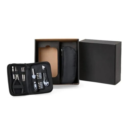 [KT-90407] KIT NECESSAIRE E CONJUNTO DE FERRAMENTAS - 17 PÇS