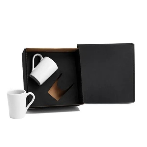 [CO-21230] KIT CANECAS EM CERÂMICA BRANCA - 230ML