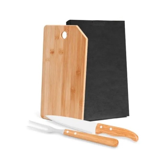[MB-20063] CONJ. PARA COZINHA EM BAMBU / MADEIRA / INOX OREGON - 3 PÇS