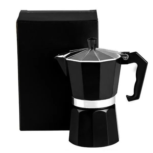 [IG-00311] CAFETEIRA ITALIANA EM ALUMÍNIO - PRETA - 250ML