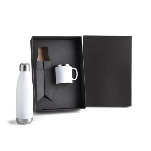 [KT-90153] KIT COM GARRAFA E CANECA BRANCA