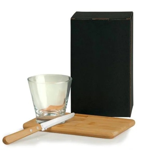 [KC-00333] KIT PARA CAIPIRINHA EM BAMBU / MADEIRA - 0,35 L - 3 PÇS