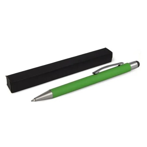 [CE-87005] CANETA ESFEROGRÁFICA EM ALUMÍNIO COM PONTA TOUCH - VERDE
