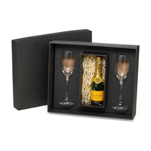 [KT-9026F] JOGO DE TAÇAS DE VIDRO P/ CHAMPAGNE 190 ML - 2 PÇS - NÃO ACOMPANHA A GARRAFA